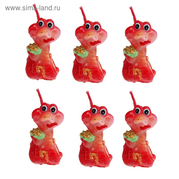 Свеча "Змея маленькая оранжевая", цена за штуку - Фото 1