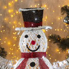 Светодиодная фигура «Снеговик» 55 × 85 × 35 см, металл, 220 В, свечение белое - фото 8854910