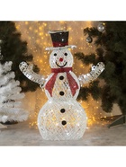 Светодиодная фигура «Снеговик» 55×85×35 см, металл, 220 В, свечение белое - Фото 5