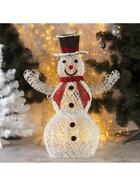 Светодиодная фигура «Снеговик» 55×85×35 см, металл, 220 В, свечение белое - Фото 6