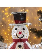 Светодиодная фигура «Снеговик» 55×85×35 см, металл, 220 В, свечение белое - фото 60995004