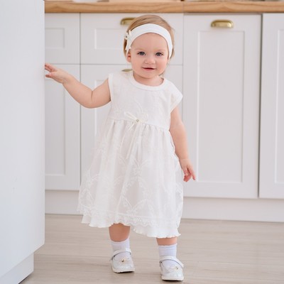 Набор: платье для девочки и повязка «Крошка Я», 74-80 см