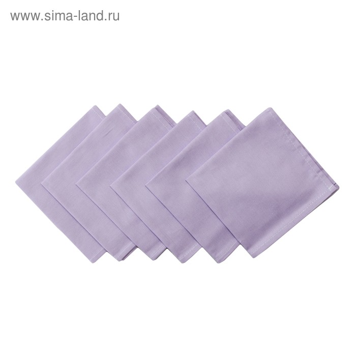 Набор салфеток «Лаванда», размер 33 × 33 см - 6 шт, сирень - Фото 1