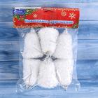 Ёлочные игрушки 6 шт. «Зимнее волшебство. Снежные колокольчики» пластик, 4×4.5 см, белый - Фото 2