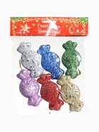 Ёлочные игрушки 6 шт. «Конфеты с блёстками» 3.5×7.5 см, МИКС - Фото 17