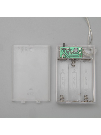 Гирлянда «Нить» 4 м, IP20, прозрачная нить, 40 LED, 2 режима, батарейки AAх3 (нет в комплекте), свечение аквамарин