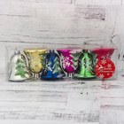 Украшение ёлочное "Колокольчики с ёлочками" (набор 6 шт) 5,5х5 см, микс - Фото 2