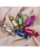 Ёлочные игрушки 6 шт. «Конфеты» 3×10.5 см, МИКС - Фото 2