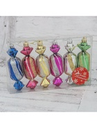 Ёлочные игрушки 6 шт. «Конфеты» 3×10.5 см, МИКС - Фото 3