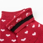 Носки женские махровые, цвет красный , размер 23-25 - Фото 3