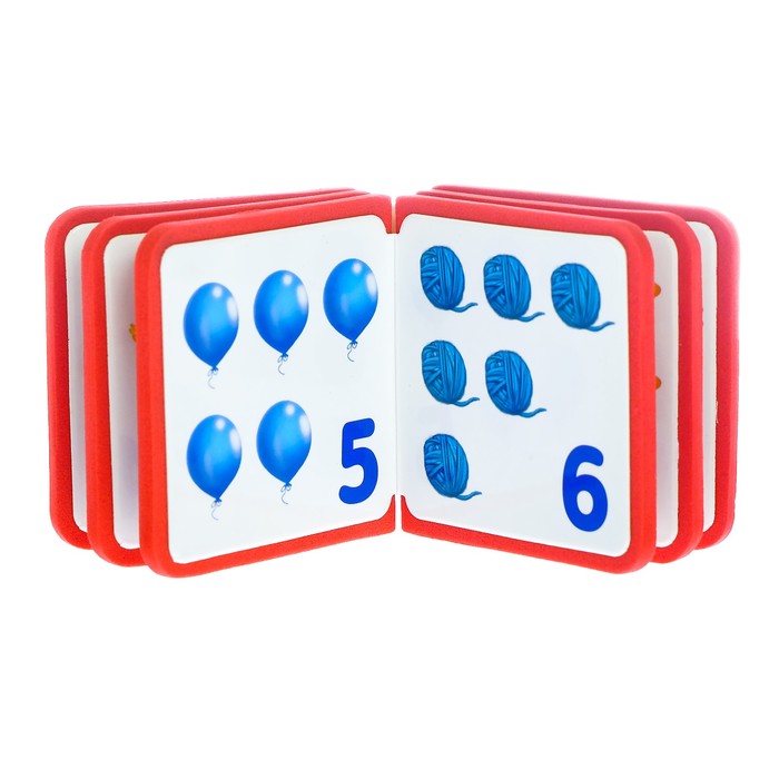 Мягкая книжка- кубик EVA «Счет от 1 до 10», 6 х 6 см, 12 стр. - фото 1880419754