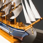 Корабль сувенирный большой «Орфей», борта синие, паруса белые, 11×80×71 см - Фото 14