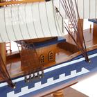 Корабль сувенирный большой «Орфей», борта синие, паруса белые, 11×80×71 см - Фото 7