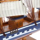 Корабль сувенирный большой «Орфей», борта синие, паруса белые, 11×80×71 см - Фото 10