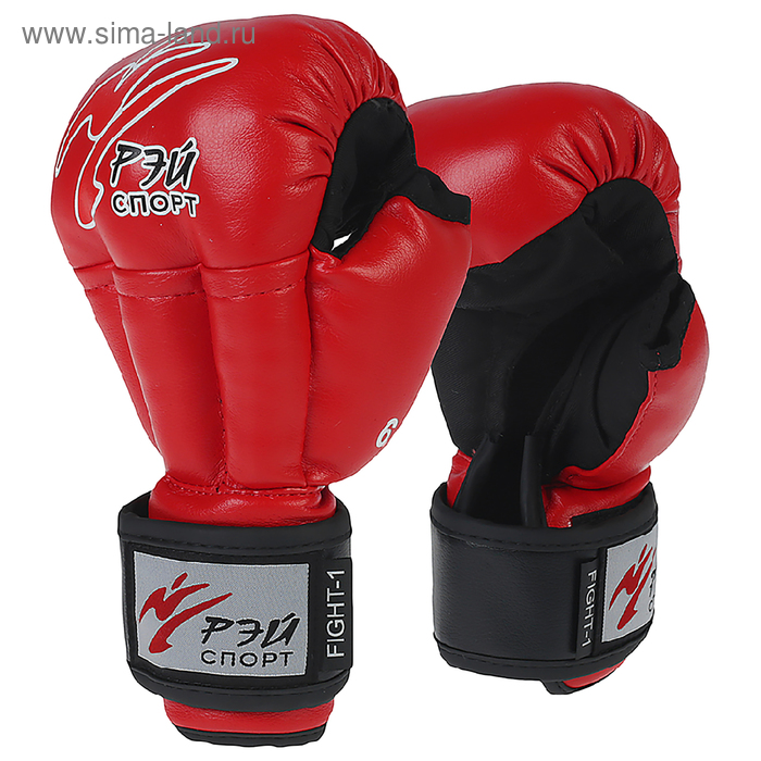 Перчатки для Рукопашного боя FIGHT-1 ОФРБ, 6oz, искусственная кожа, размер S, цвет красный - Фото 1