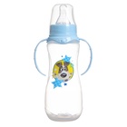 Бутылочка для кормления «Собачка Джекки», классическое горло, приталенная, с ручками, 250 мл., от 0 мес., цвет голубой - Фото 5