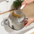 Щётка для чистки посуды и решёток-гриль Доляна, 23,5×11 см, с металлической щетиной - Фото 4