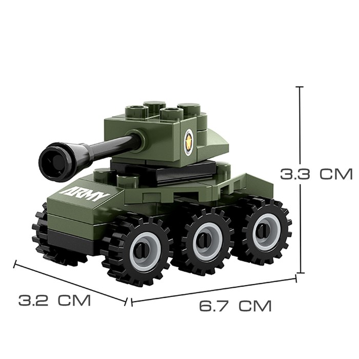 Конструктор «Мини-танк», 41 деталь - фото 1908406523