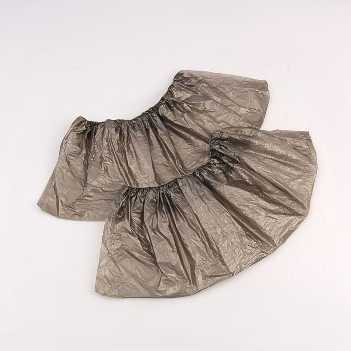 Бахилы чёрные 400×150 18 мкр 2.6 г 25 пар/уп - Фото 1