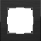 Рамка на 1 пост  WL11-Frame-01, цвет черный алюминий - фото 4075595