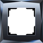 Рамка на 1 пост  WL08-Frame-01, цвет черный, материал стекло - фото 4075631