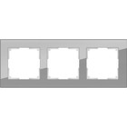 Рамка на 3 поста  WL01-Frame-03, цвет серый, материал стекло - фото 4075689