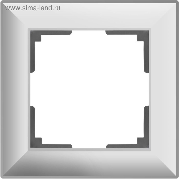 Рамка на 1 пост  WL14-Frame-01, цвет белый - Фото 1