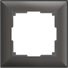 Рамка на 1 пост  WL14-Frame-01, цвет серо-коричневый - Фото 1