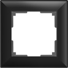 Рамка на 1 пост  WL14-Frame-01, цвет черный - фото 4075713