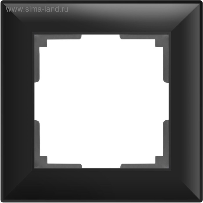 Рамка на 1 пост  WL14-Frame-01, цвет черный - Фото 1