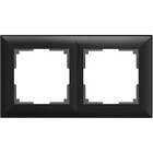 Рамка на 2 поста  WL14-Frame-02, цвет черный - фото 4075717