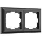 Рамка на 2 поста  WL14-Frame-02, цвет черный - Фото 2
