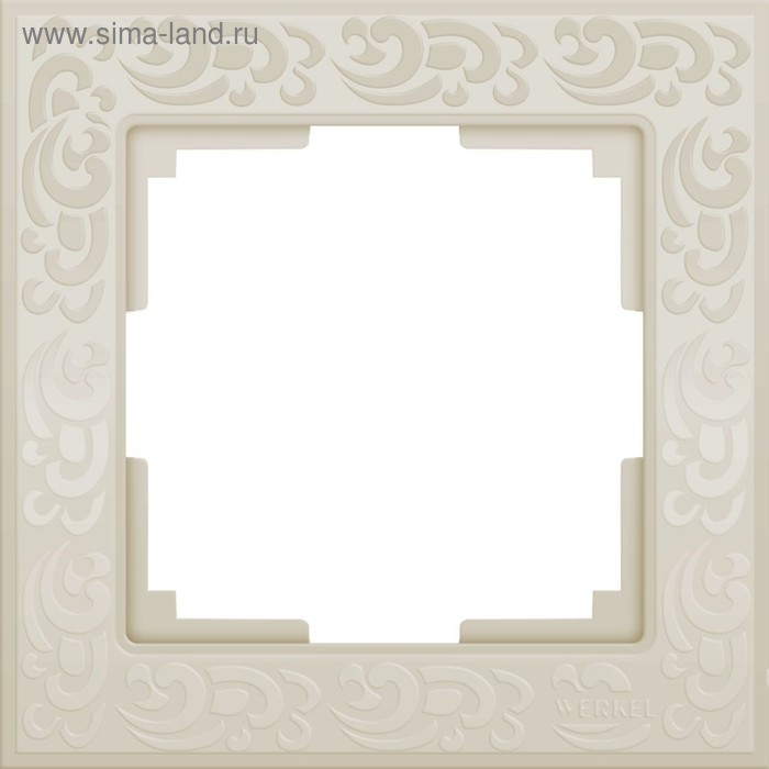 Рамка на 1 пост  WL05-Frame-01-ivory, цвет слоновая кость - Фото 1