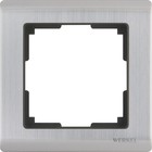 Рамка на 1 пост  WL02-Frame-01, цвет никель - Фото 1
