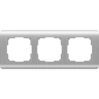 Рамка на 3 поста  WL12-Frame-03, цвет серебряный - фото 4075861