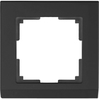 Рамка на 1 пост  WL04-Frame-01-black, цвет черный - фото 4075918