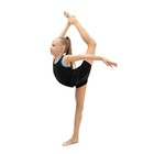 Майка-борцовка Grace Dance, с окантовкой, р. 34, цвет чёрный/бирюзовый - фото 3821637