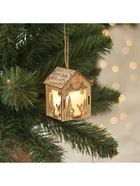 Ёлочная игрушка «Домик с оленем», 8×5×6 см, 1 LED, от батареек, свечение тёплое белое - Фото 4