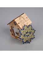 Ёлочная игрушка «Домик с оленем», 8×5×6 см, 1 LED, от батареек, свечение тёплое белое - Фото 8