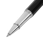 Ручка подарочная, шариковая "Классика", в кожзам футляре, чёрно-серебристая - фото 9504368