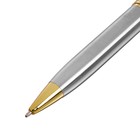Ручка подарочная Calligrata «Стиль», шариковая, поворотная, в футляре кожзам, корпус серебристый с золотым - Фото 3
