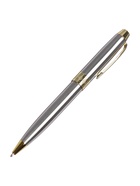 Ручка подарочная Calligrata «Стиль», шариковая, поворотная, в футляре кожзам, корпус серебристый с золотым - Фото 3