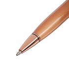 Ручка подарочная, шариковая, в кожзам футляре, поворотная, розовое золото с полосками - Фото 3