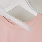 Плечики - вешалка для одежды, 43,5×20,5×4,4 см, антискользящее покрытие, цвет прозрачный - фото 8413821