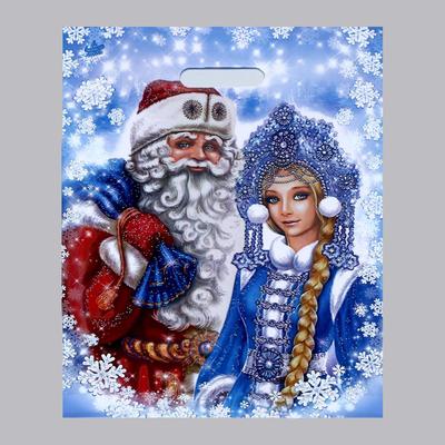 Пакет "Долгожданные гости", полиэтиленовый с вырубной ручкой, 40 х 31 см, 60 мкм