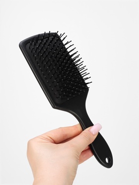 Расчёска массажная, 8?24(±1) см, чёрная (комплект 2 шт)