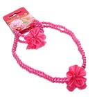 Набор детский «Выбражулька» 2 предмета: кулон, браслет, цветок тестиль - Фото 2