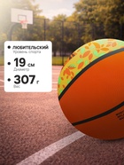 Баскетбольный мяч ONLYTOP «Лис», клееный, 8 панелей, р. 3, резина, резиновая камера - Фото 4