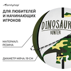 Баскетбольный мяч ONLYTOP DINOZAUR, клееный, 8 панелей, р. 3, резина, резиновая камера - Фото 2