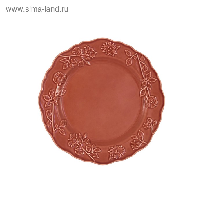 Тарелка обеденная Villa, 27 см красная - Фото 1